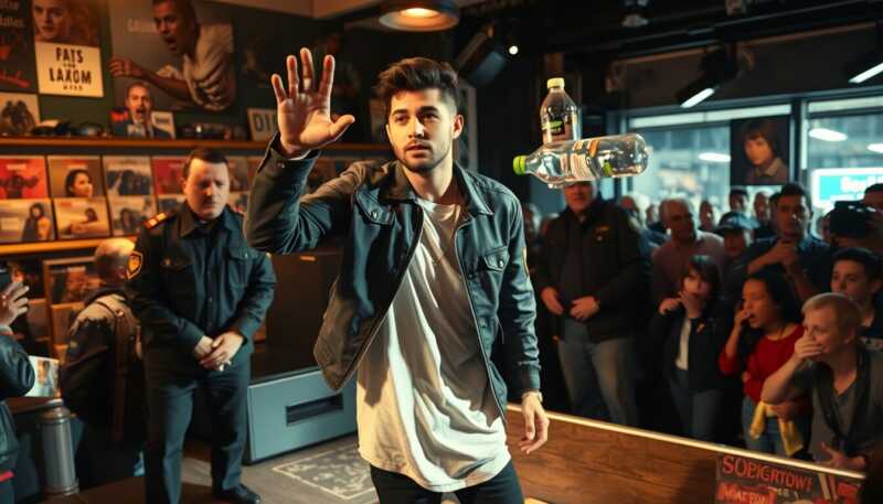 Zayn Malik reagisce con fermezza dopo lancio di bottiglie sul palco