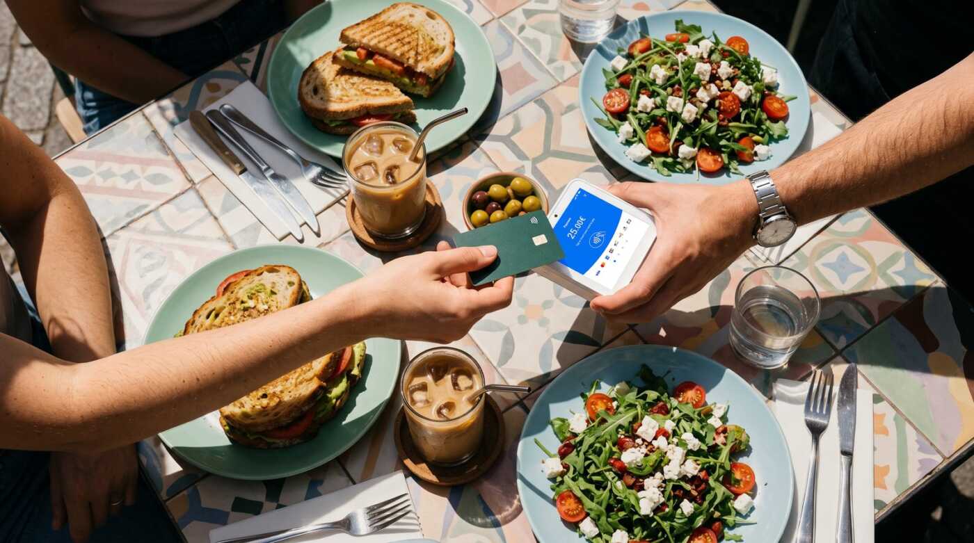 Pagamento al tavolo di un locale con myPOS Flex