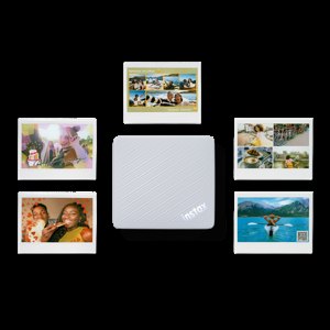 (PNG) instax Link WIDE 2   Promotional images   09 Printer with various features   Duo Blue 0998