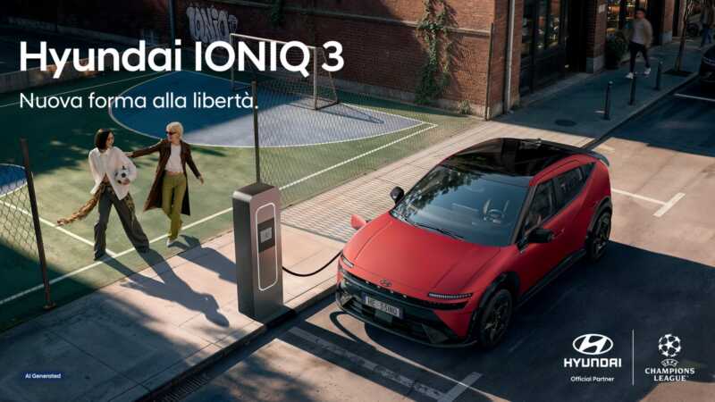 Hyundai IONIQ 3 arriva in Italia con autonomia fino a 497 km