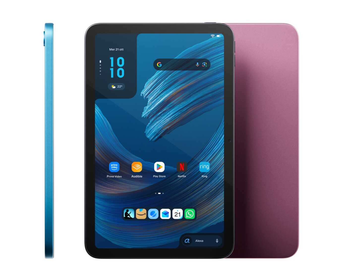 Amazon Alexa Tablet 8 nelle colorazioni turchese e rosa antico